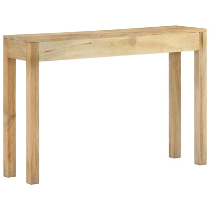 Tavolo Consolle 110x30x75 cm Legno Massello Sbiancato di Mango - homemem39