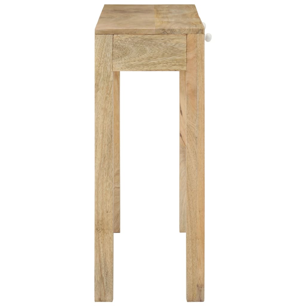 Tavolo Consolle 110x30x75 cm Legno Massello Sbiancato di Mango - homemem39