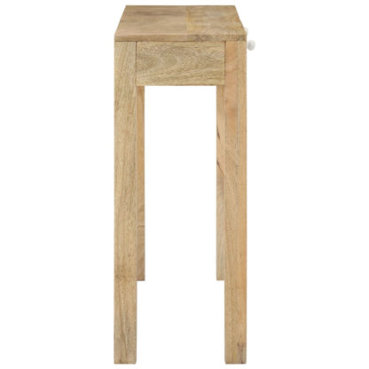 Tavolo Consolle 110x30x75 cm Legno Massello Sbiancato di Mango - homemem39