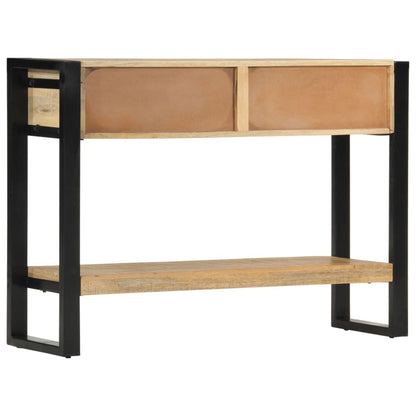 Tavolo Consolle 110x30x76 cm in Legno Massello Grezzo di Mango - homemem39