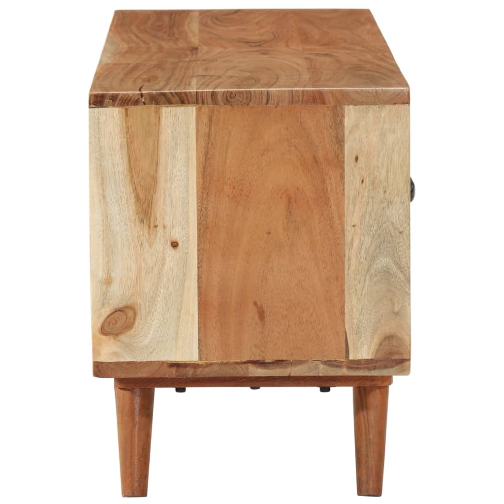 Mobile Porta TV 112x30x40 cm in Legno Massello di Acacia - homemem39