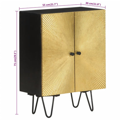 Credenza 55x30x75 cm in Legno Massello di Mango - homemem39