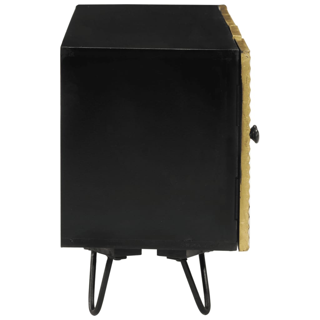 Mobile Porta TV 110x30x45 cm in Legno Massello di Mango - homemem39