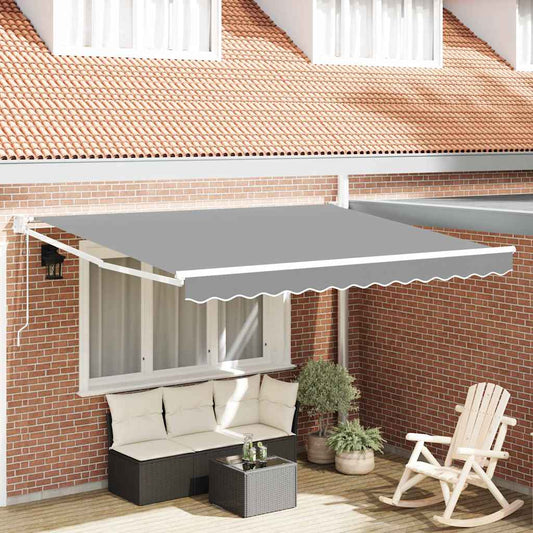 Tenda da Sole Bianco 3,5 x 2,5 m Metallo - homemem39