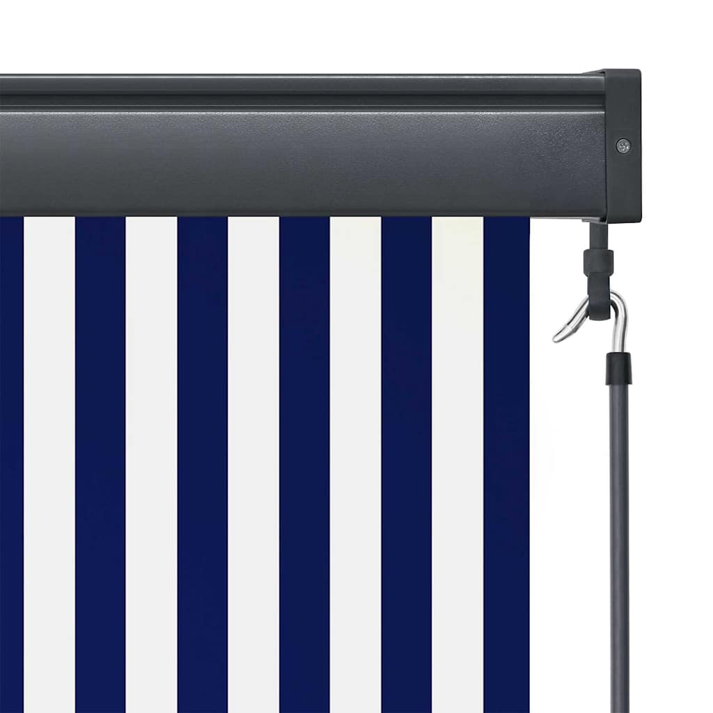 Tenda a rullo Blu e Bianco 180 x 250 cm Tessuto e Alluminio | homemem39