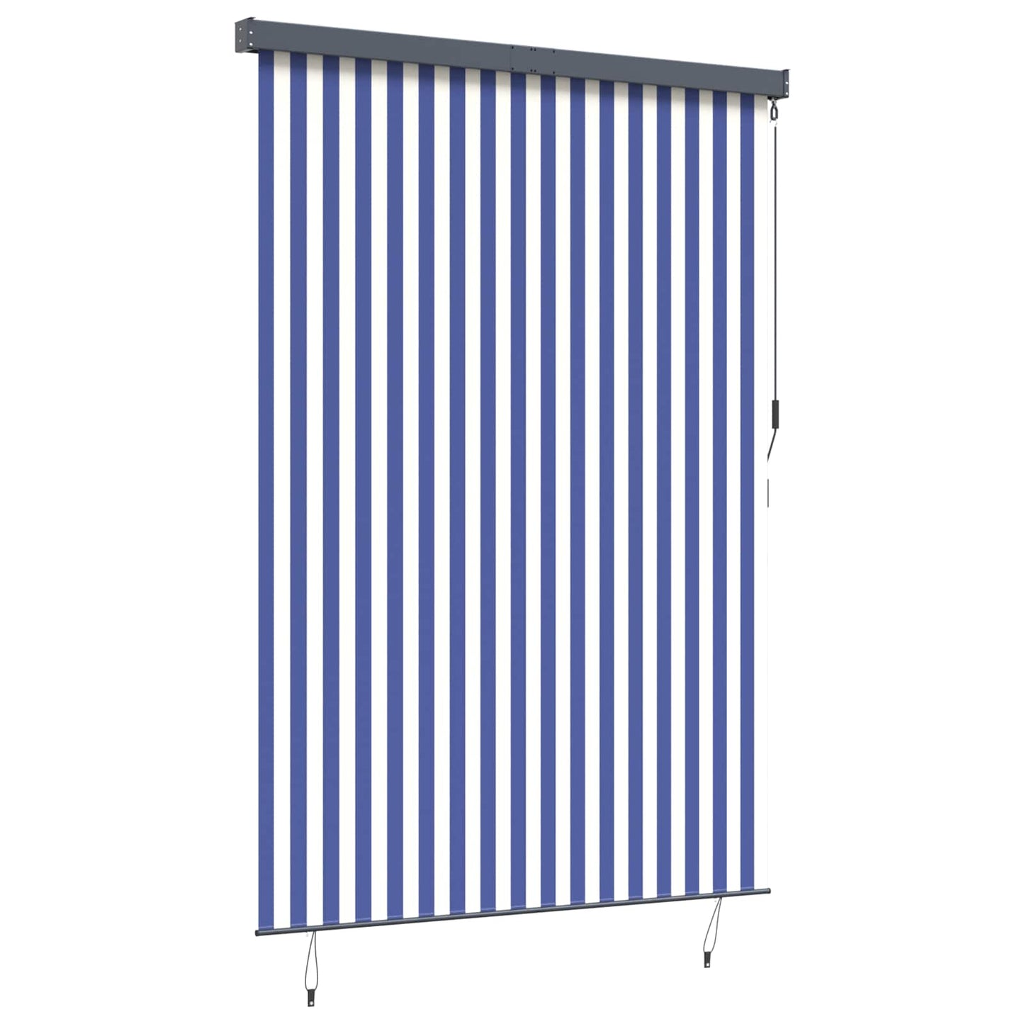 Tenda a rullo Blu e Bianco 180 x 250 cm Tessuto e Alluminio