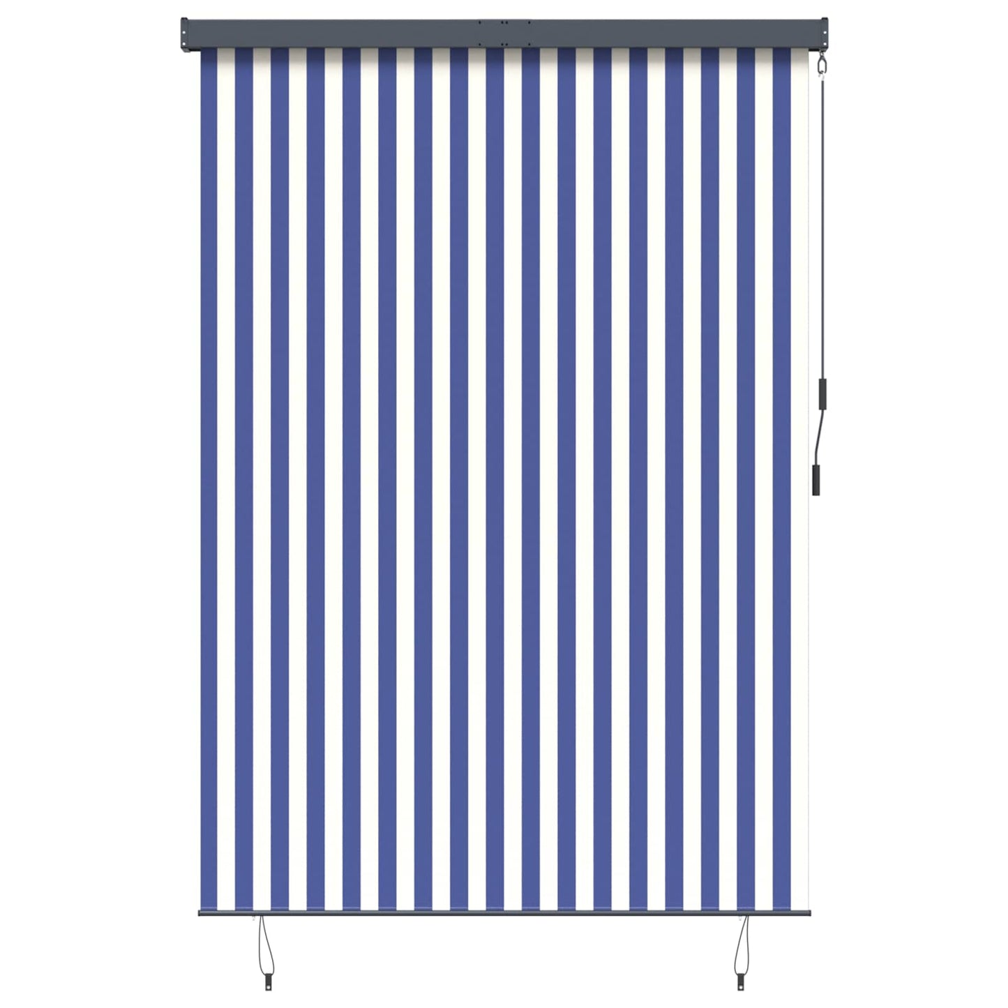 Tenda a rullo Blu e Bianco 180 x 250 cm Tessuto e Alluminio
