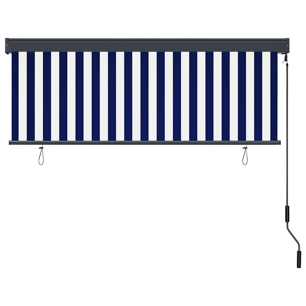 Tenda a rullo Blu e Bianco 180 x 250 cm Tessuto e Alluminio | homemem39