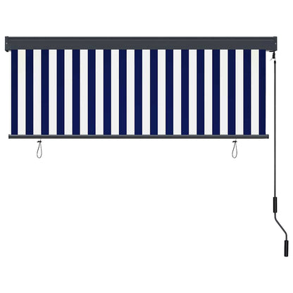 Tenda a rullo Blu e Bianco 180 x 250 cm Tessuto e Alluminio | homemem39