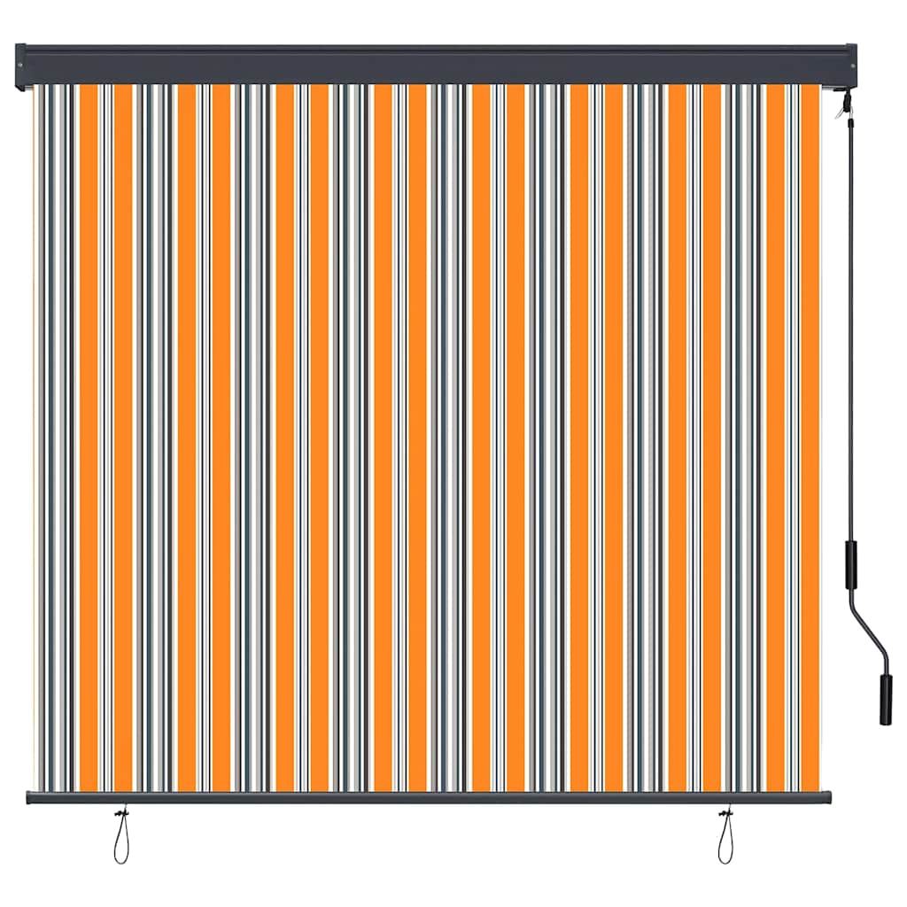 Tenda a rullo Giallo e Blu 180 x 250 cm Tessuto e Alluminio | homemem39