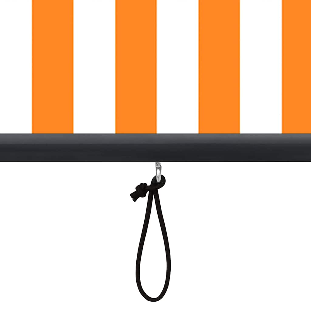 Tenda a rullo con tende Rigato Bianco e Arancione 180 x 250 cm | homemem39
