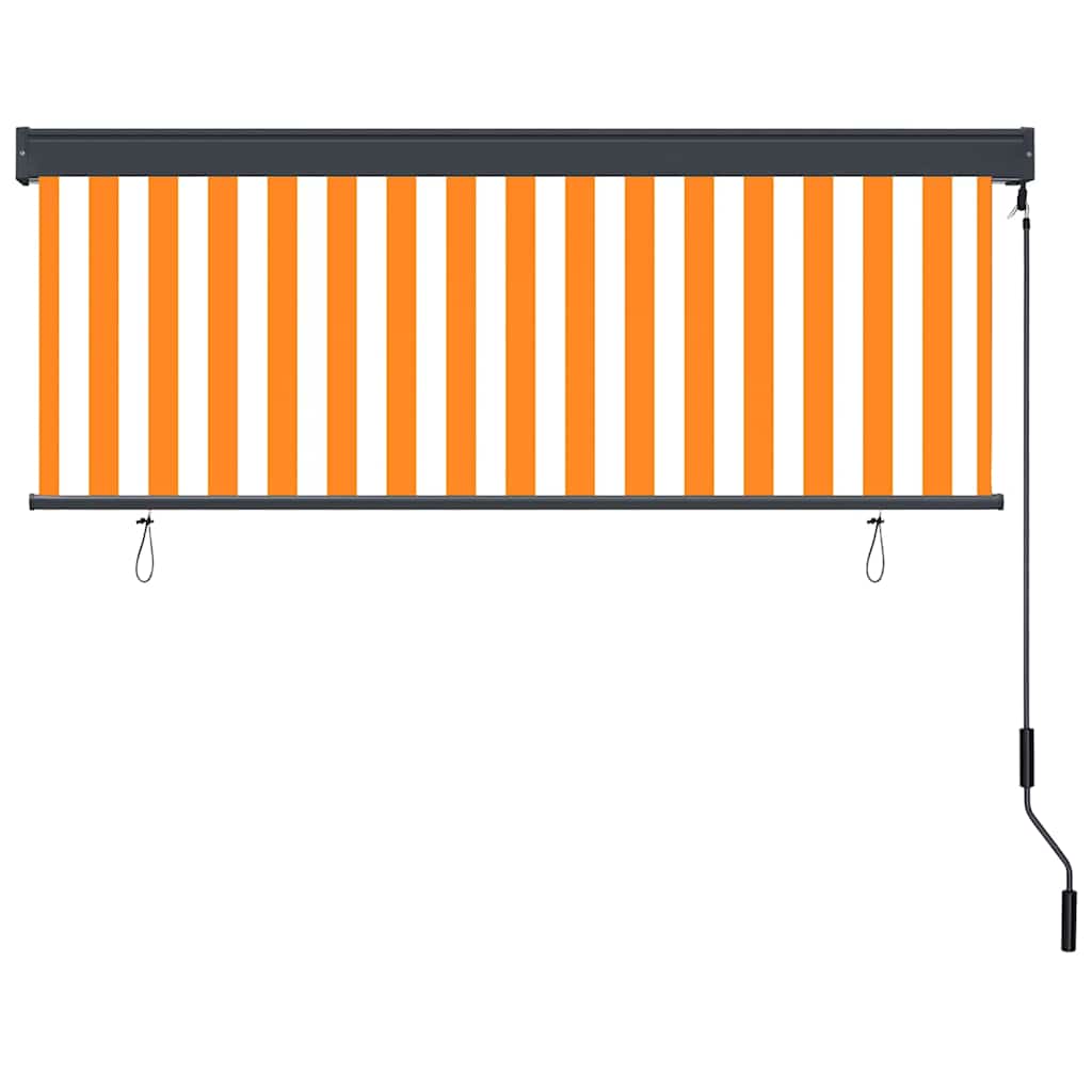 Tenda a rullo con tende Rigato Bianco e Arancione 180 x 250 cm | homemem39