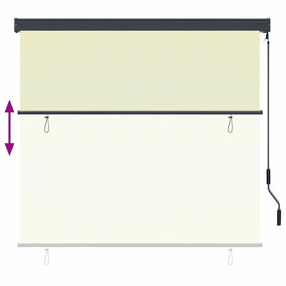 Tenda a rullo con tende Crema 180 x 250 cm Tessuto e Alluminio | homemem39