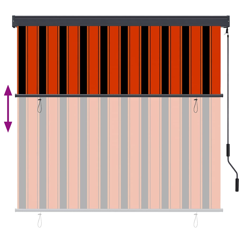Tenda a rullo con tende Rigato Arancione e Marrone 180 x 250 cm | homemem39