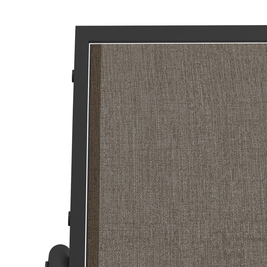 Sedia a Dondolo Giardino Marrone 61x76x87cm Textilene e Acciaio | homemem39