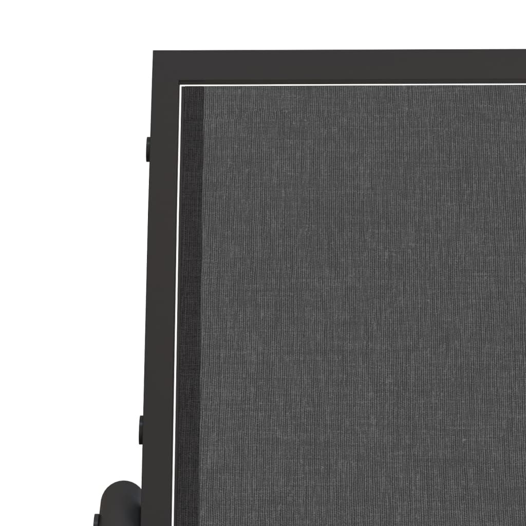 Sedie a Dondolo Giardino 2pz Nere 61x76x87 Textilene e Acciaio | homemem39
