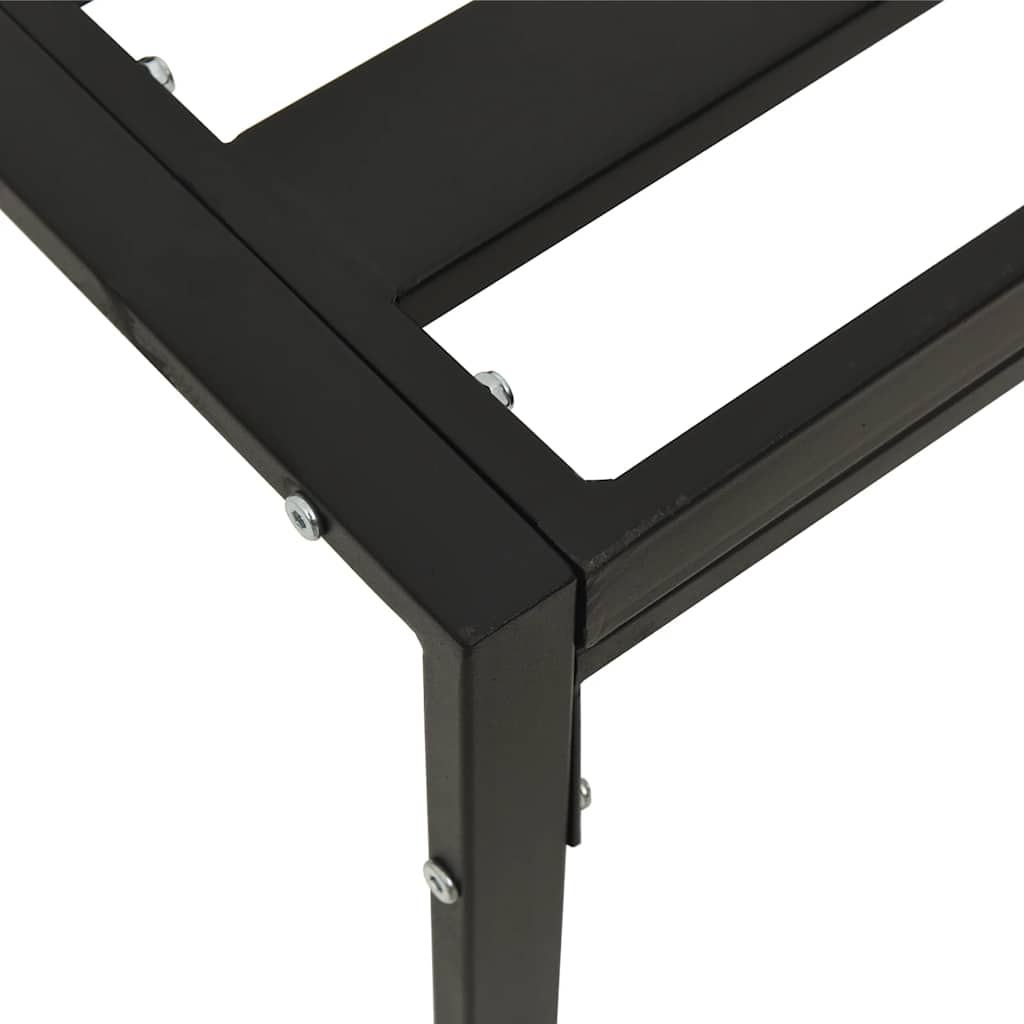 Poggiapiedi Giardino con Cuscini Grigi 2pz 60x60x35 cm Acciaio | homemem39