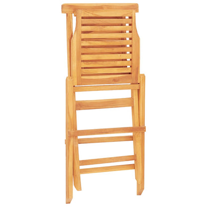Sedie da Giardino Pieghevole 2pz 47x63x90cm Legno Massello Teak - homemem39
