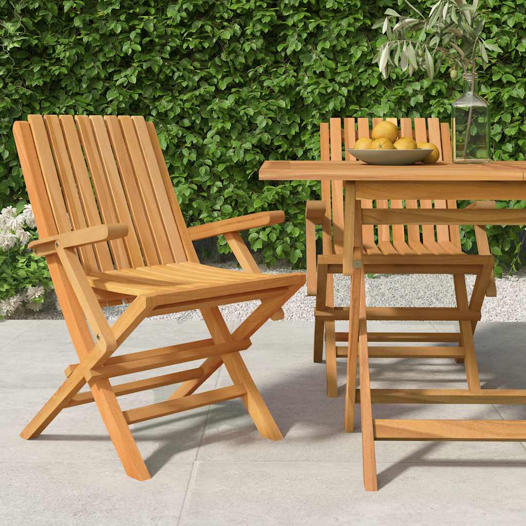 Sedie pieghevoli 2 pezzi 61x67x90 cm Legno massello di teak