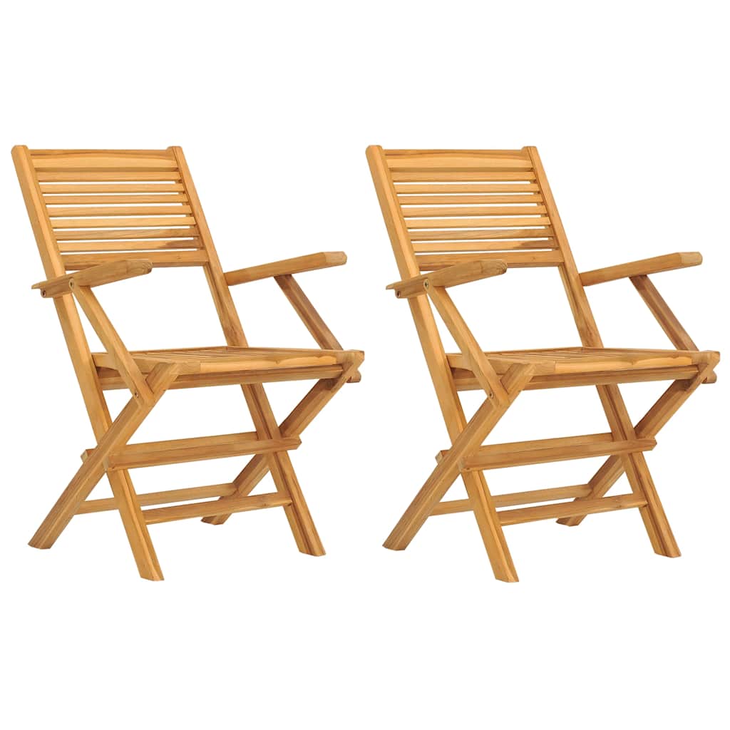 Sedie pieghevoli 2 pezzi 55x62x90 cm Legno massello di teak