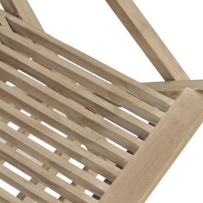 Sedie Giardino Pieghevoli 2pz Grigie 56x61x89 cm Massello Teak - homemem39