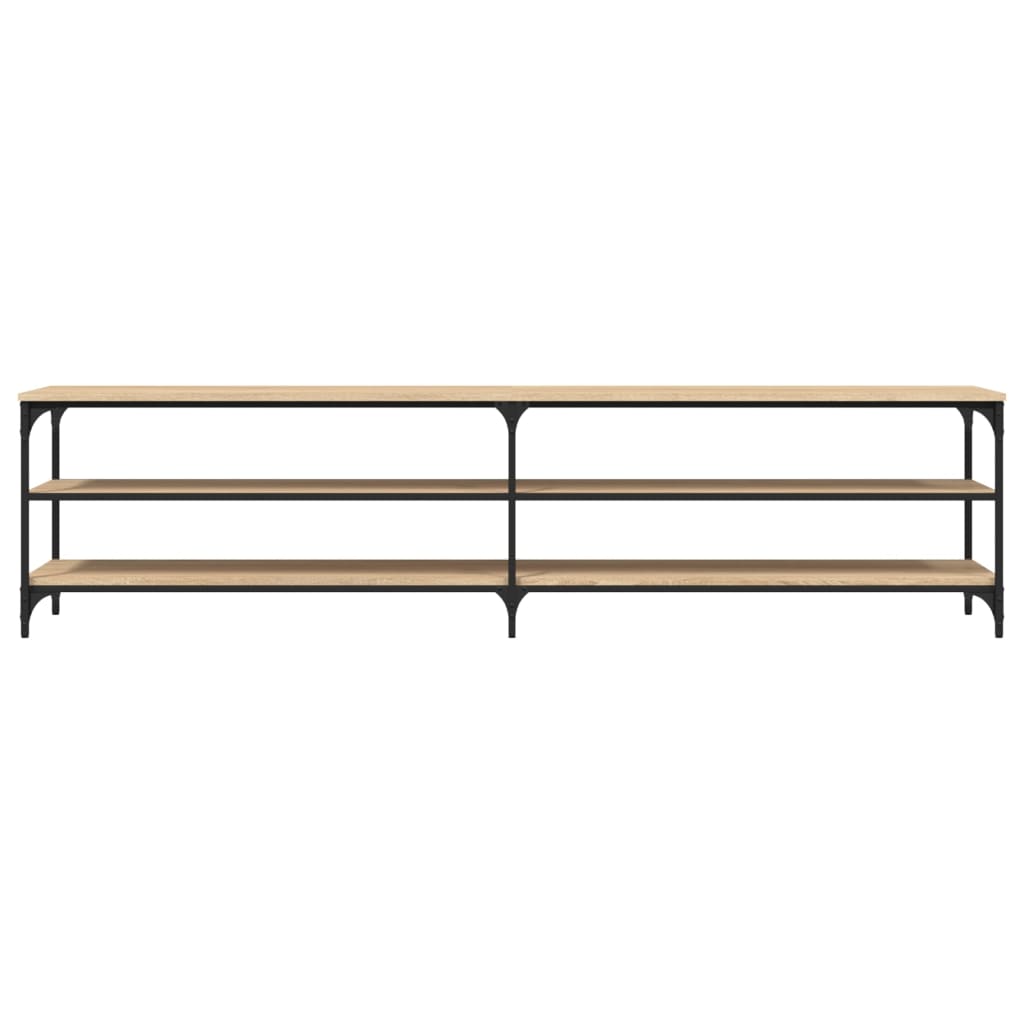 Mobile TV Rovere Sonoma 200x30x50cm Legno Multistrato e Metallo