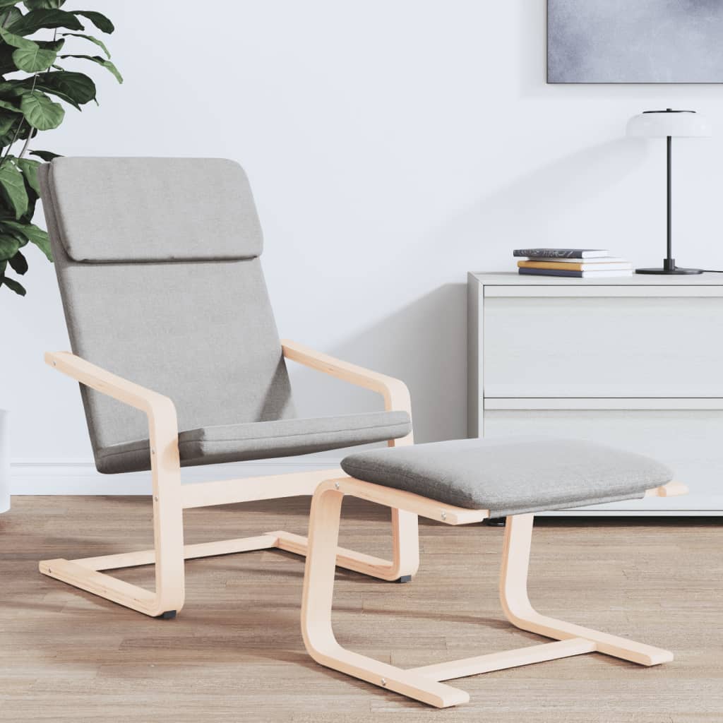 Sedia Relax Grigio Chiaro in Tessuto | homemem39