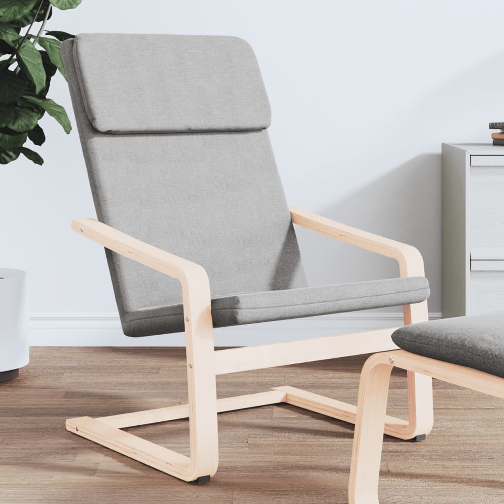 Sedia Relax Grigio Chiaro in Tessuto | homemem39