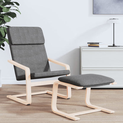 Sedia Relax Grigio Scuro in Tessuto - homemem39