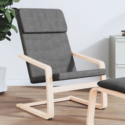 Sedia Relax Grigio Scuro in Tessuto - homemem39