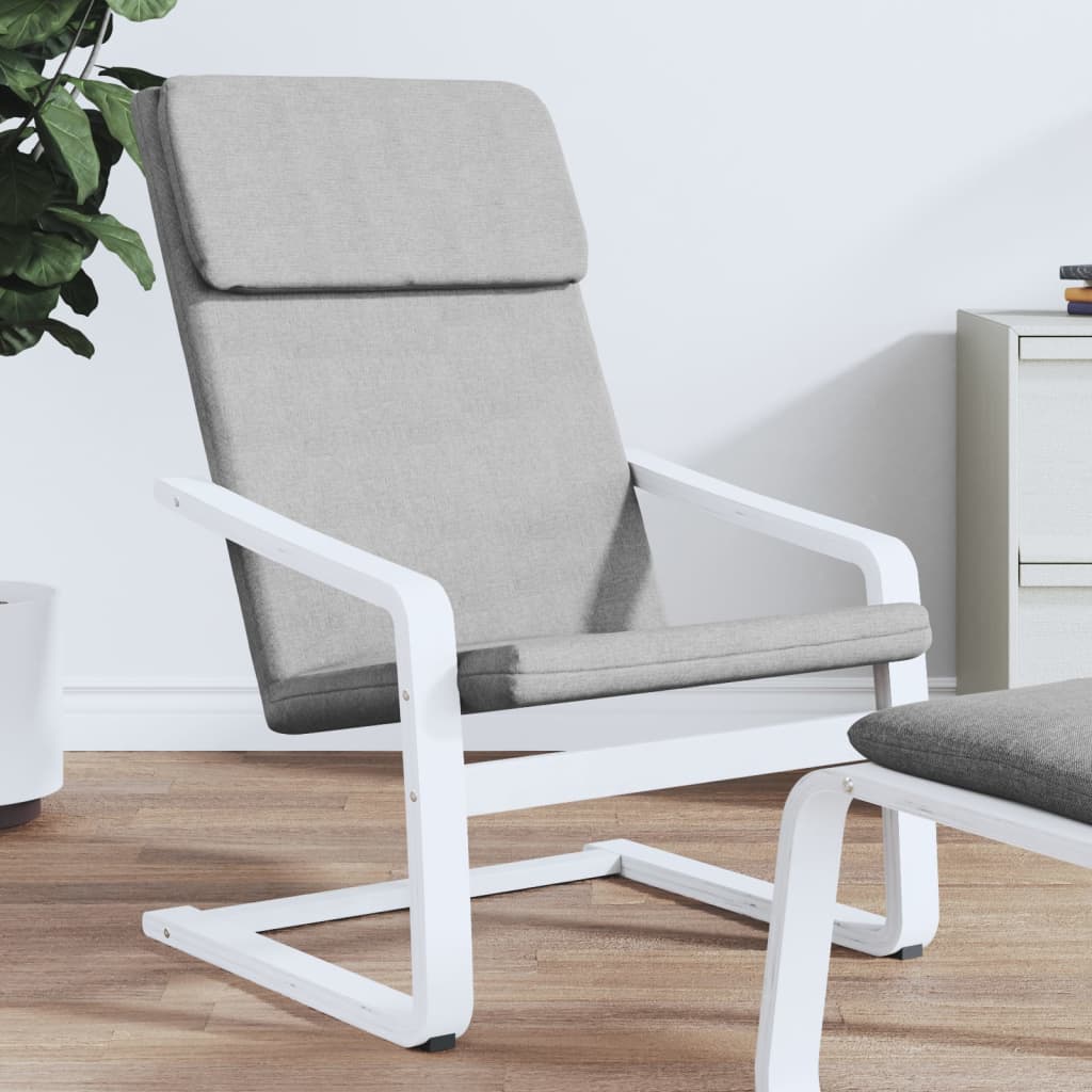 Sedia Relax Grigio Chiaro in Tessuto | homemem39