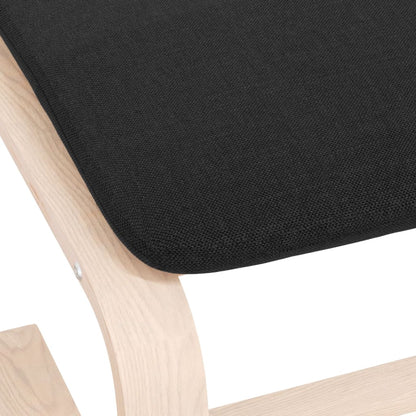 Poggiapiedi Nero 51x41x40 cm in Tessuto - homemem39