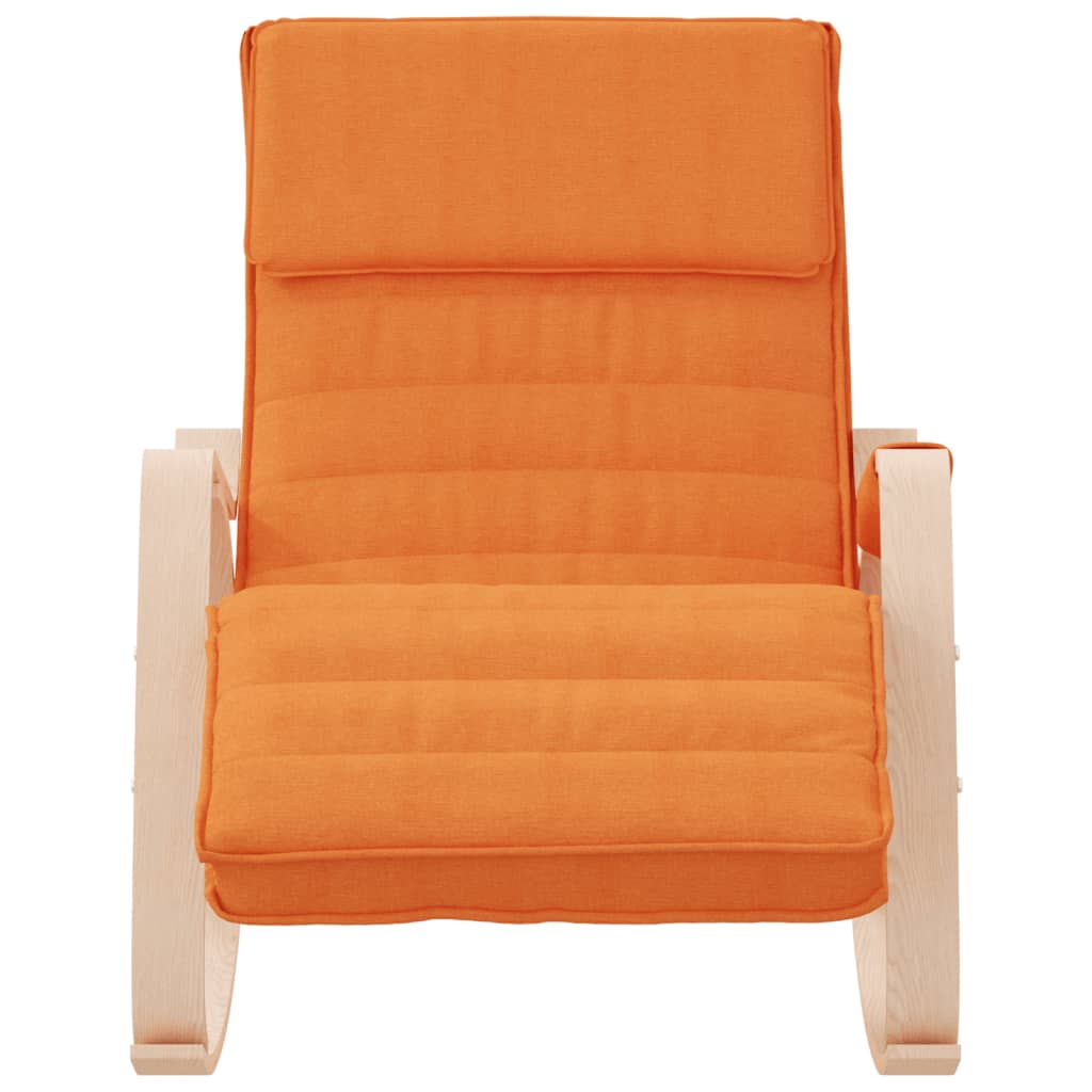 Sedia a Dondolo Giallo Scuro in Tessuto