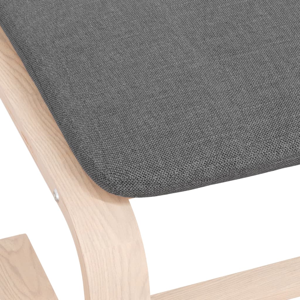 Poggiapiedi Grigio Chiaro 51x41x40 cm in Tessuto | homemem39