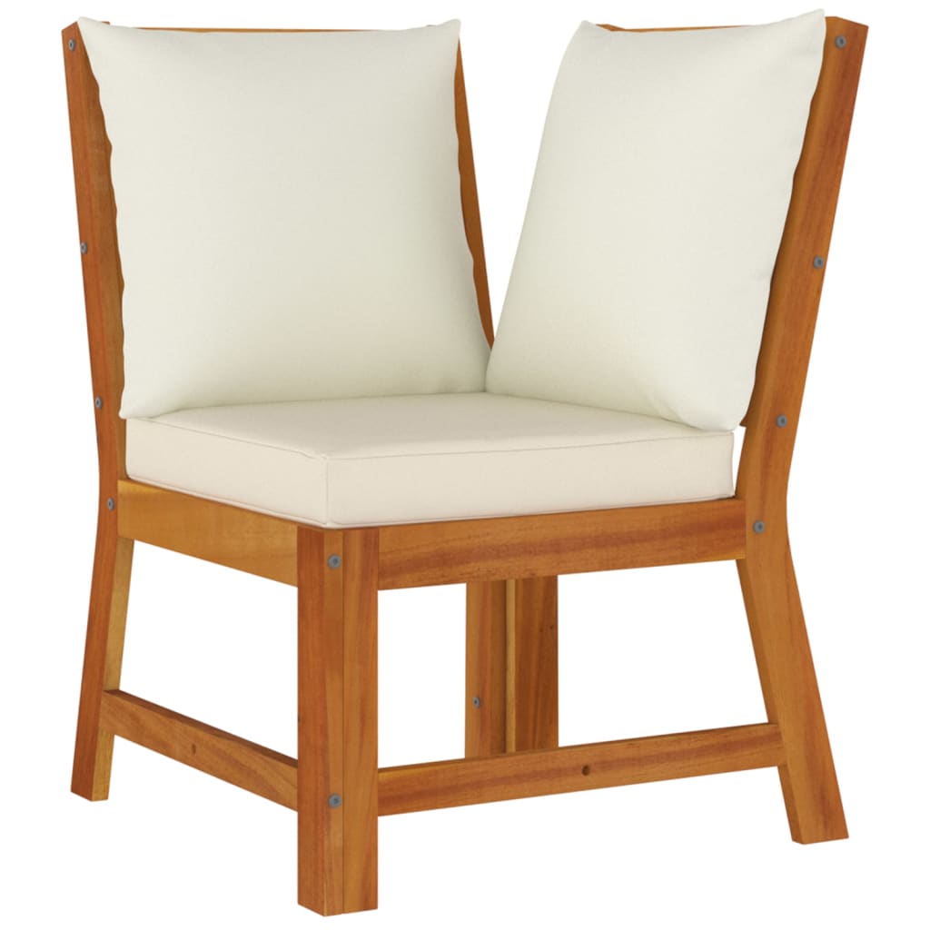 Set da Pranzo da Giardino 6pz con Cuscini Legno Massello Acacia | homemem39