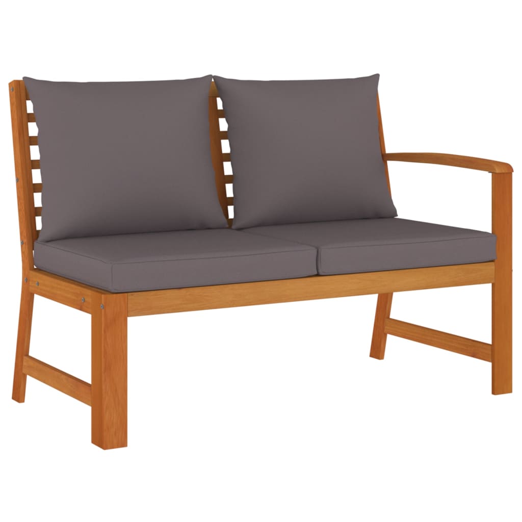 Set da Pranzo da Giardino 6pz con Cuscini Legno Massello Acacia | homemem39