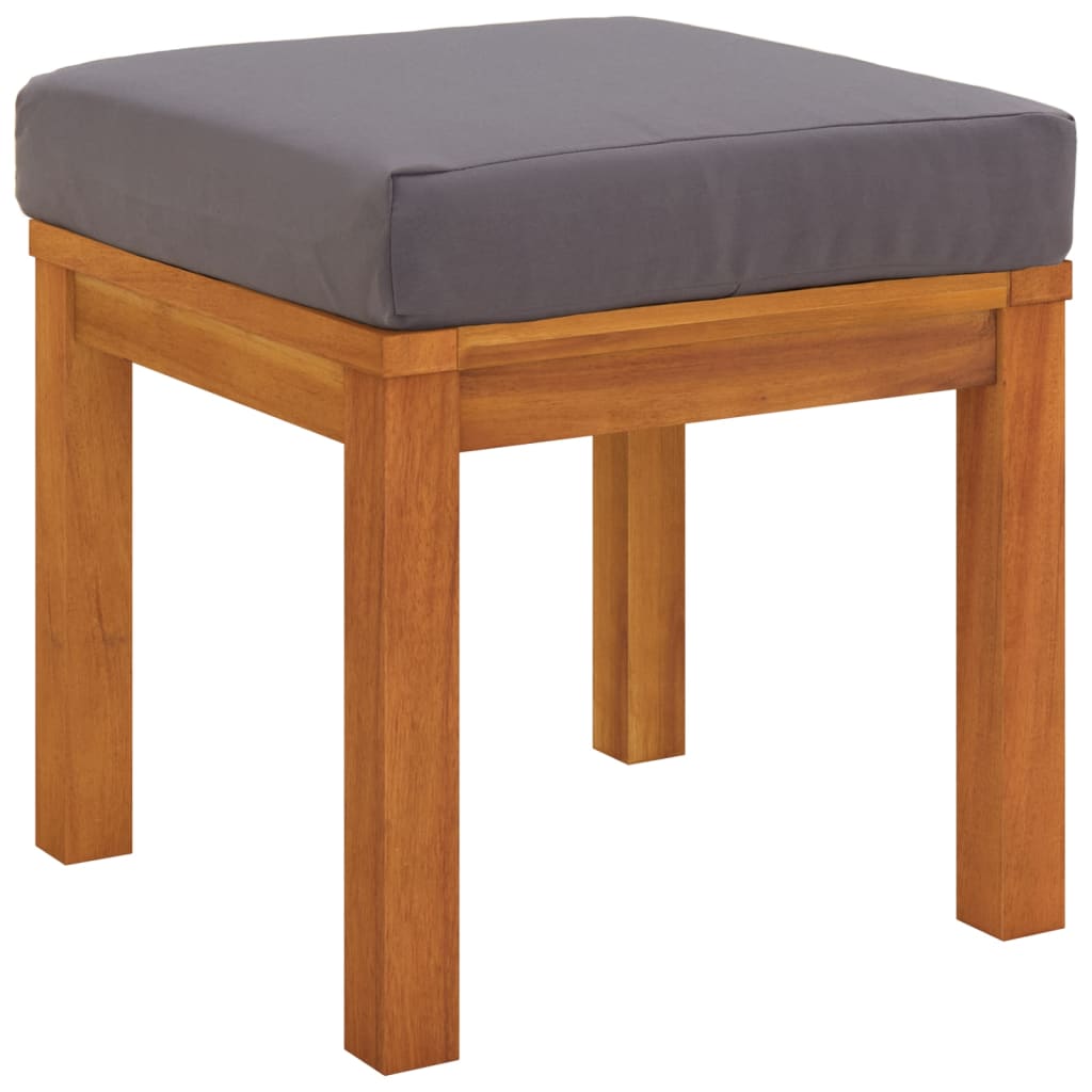 Set da Pranzo da Giardino 6pz con Cuscini Legno Massello Acacia | homemem39