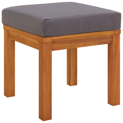 Set da Pranzo da Giardino 6pz con Cuscini Legno Massello Acacia | homemem39