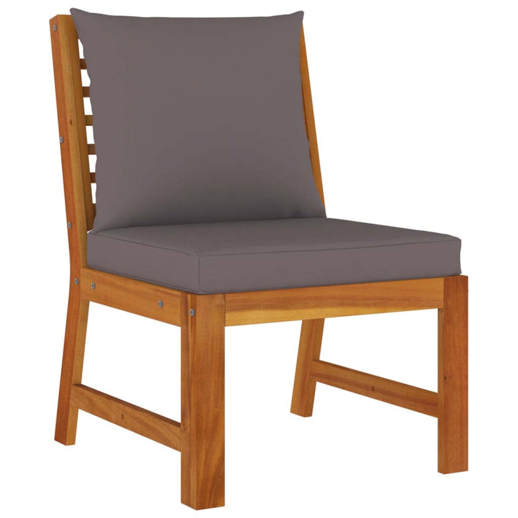 Set da Pranzo Giardino 5pz con Cuscini Legno Massello di Acacia | homemem39