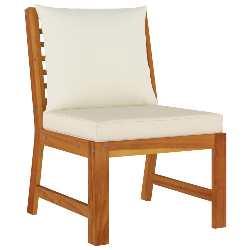 Set da Pranzo da Giardino 9pz con Cuscini Legno Massello Acacia | homemem39