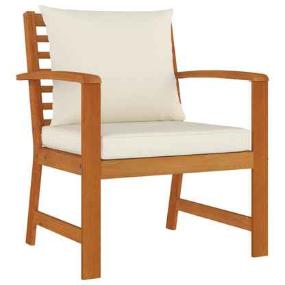 Set da Pranzo da Giardino 9pz con Cuscini Legno Massello Acacia - homemem39