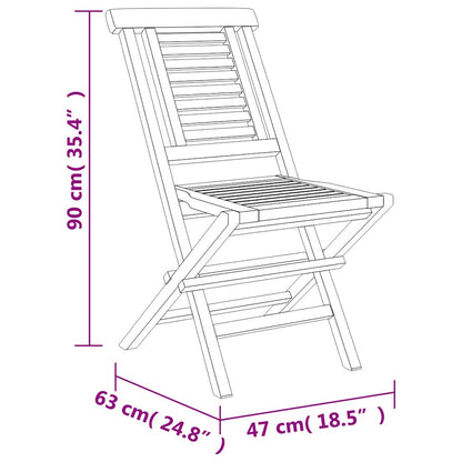 Set da Pranzo per Giardino 5 pz in Legno Massello di Teak | homemem39