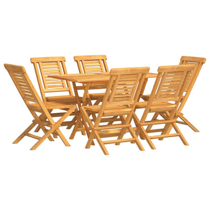 Set da Pranzo da Giardino 7 pz in Legno Massello di Teak | homemem39