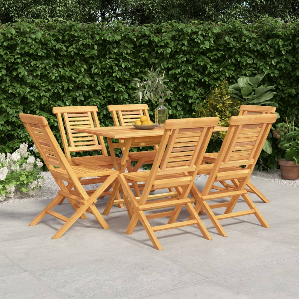 Set da Pranzo da Giardino 7 pz in Legno Massello di Teak | homemem39