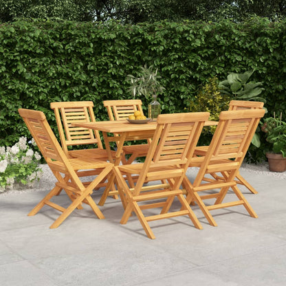 Set da Pranzo da Giardino 7 pz in Legno Massello di Teak | homemem39