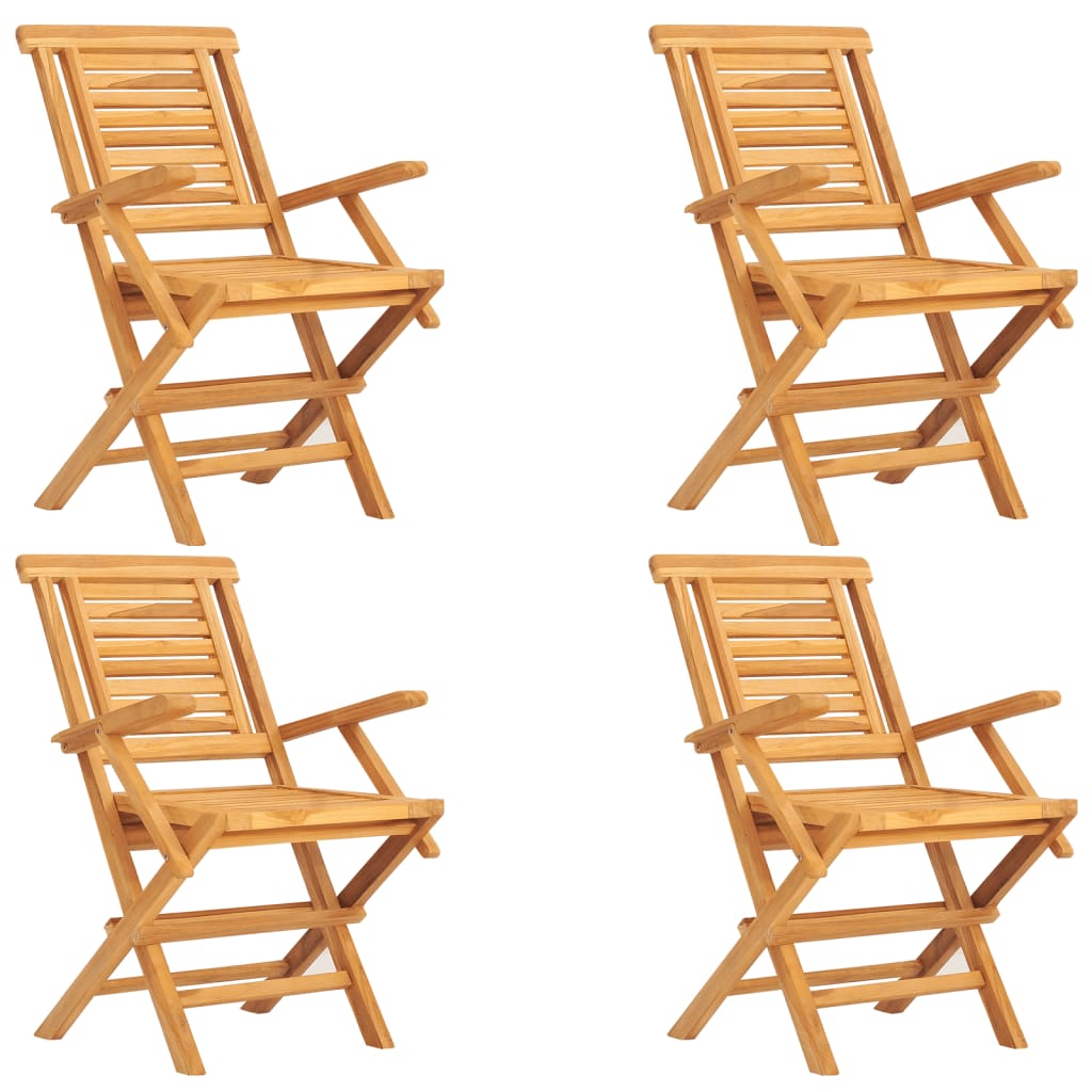 Set da Pranzo per Giardino 5 pz in Legno Massello di Teak | homemem39