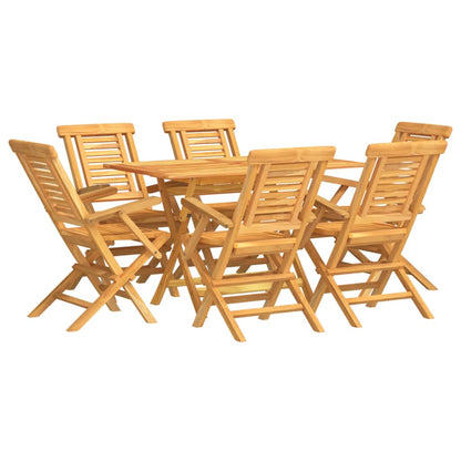 Set da Pranzo da Giardino 7 pz in Legno Massello di Teak | homemem39