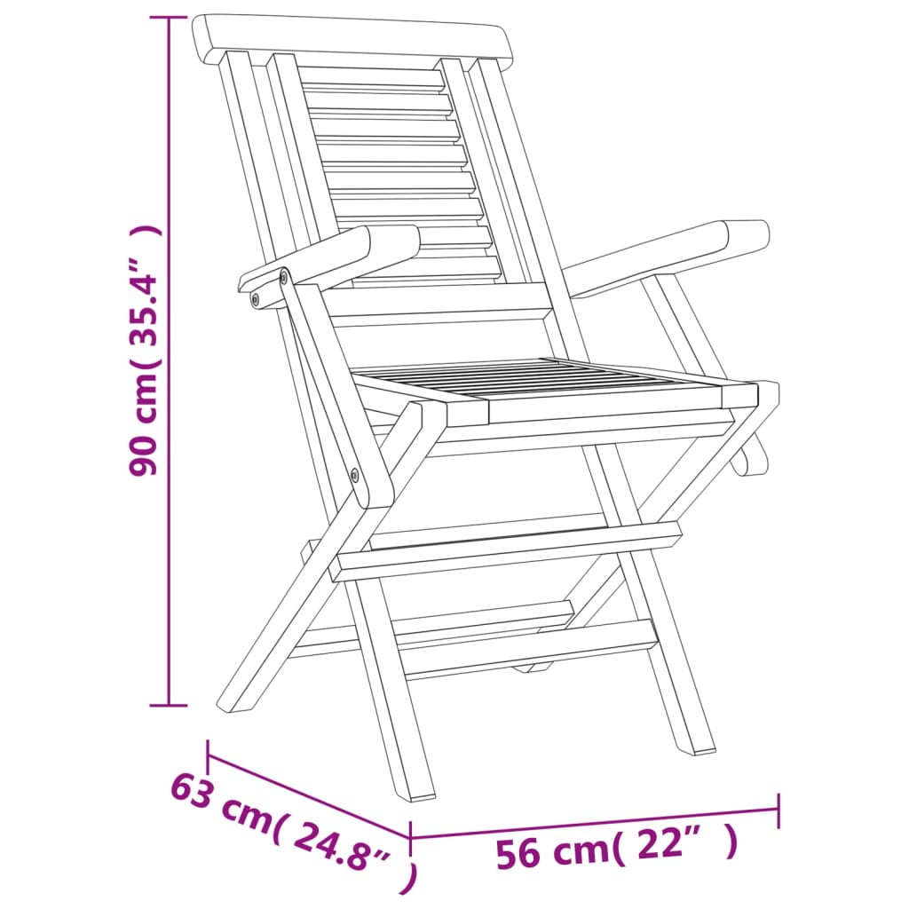 Set da Pranzo da Giardino 7 pz in Legno Massello di Teak | homemem39