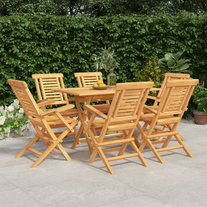 Set da Pranzo da Giardino 7 pz in Legno Massello di Teak | homemem39