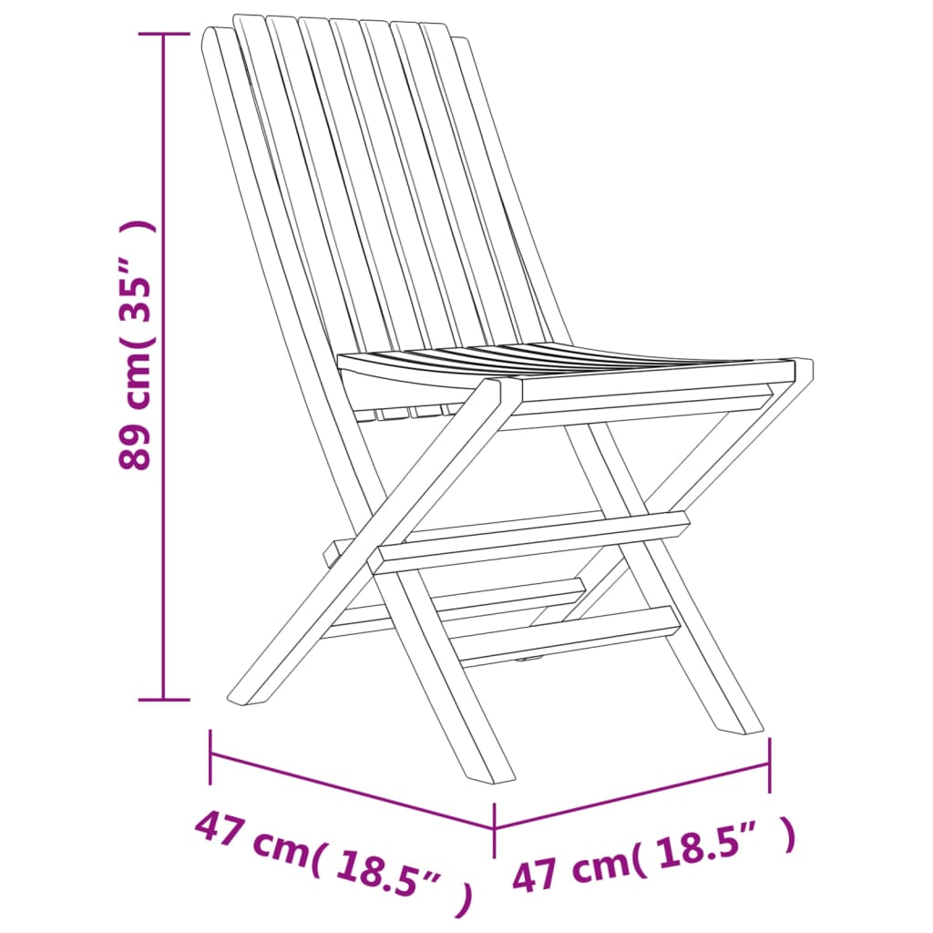 Set da Pranzo per Giardino 5 pz in Legno Massello di Teak | homemem39